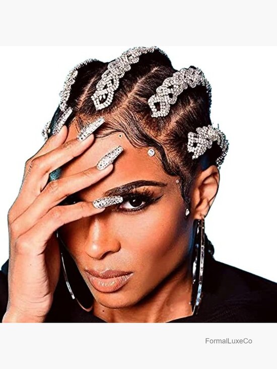 3-Piece Rhinestone Headpiece Set Braided Headband Chain Hair Jewelry main image 6